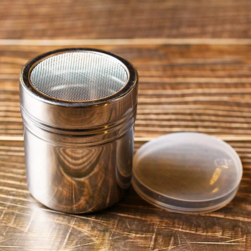 Edelstahl Gewürzstreuer mit Griff für Pfeffer Salz Zucker Küche