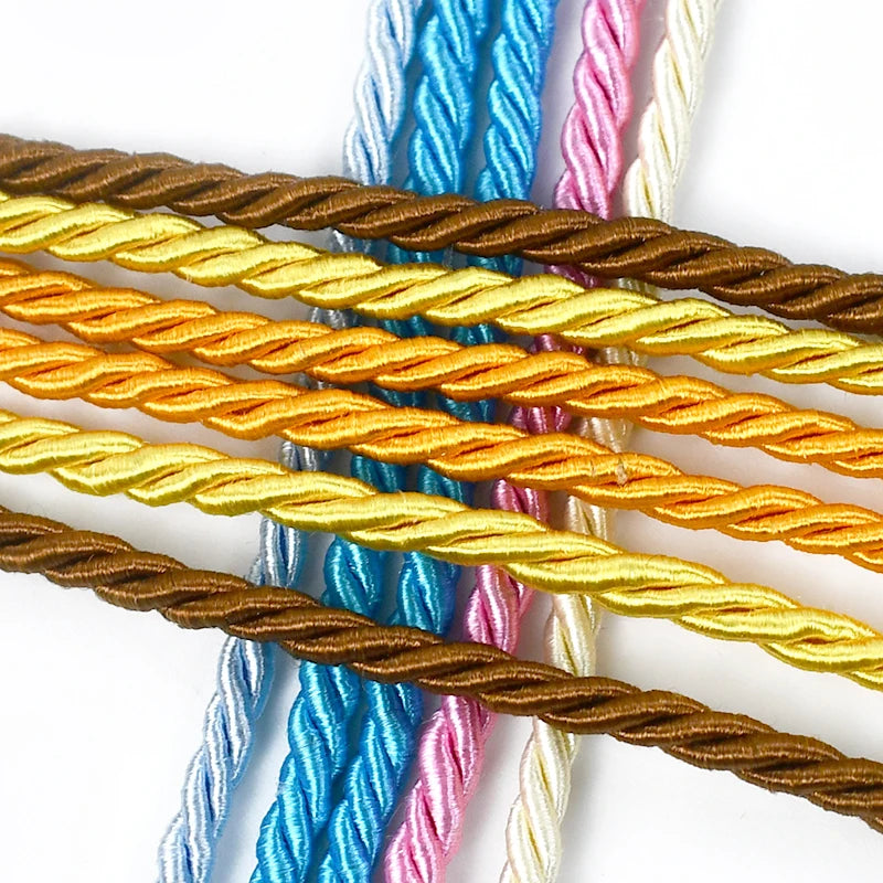 3mm Polyester Seil 3-Strang gedreht – DIY, Heimtextilien, Taschen, Deko Schnur