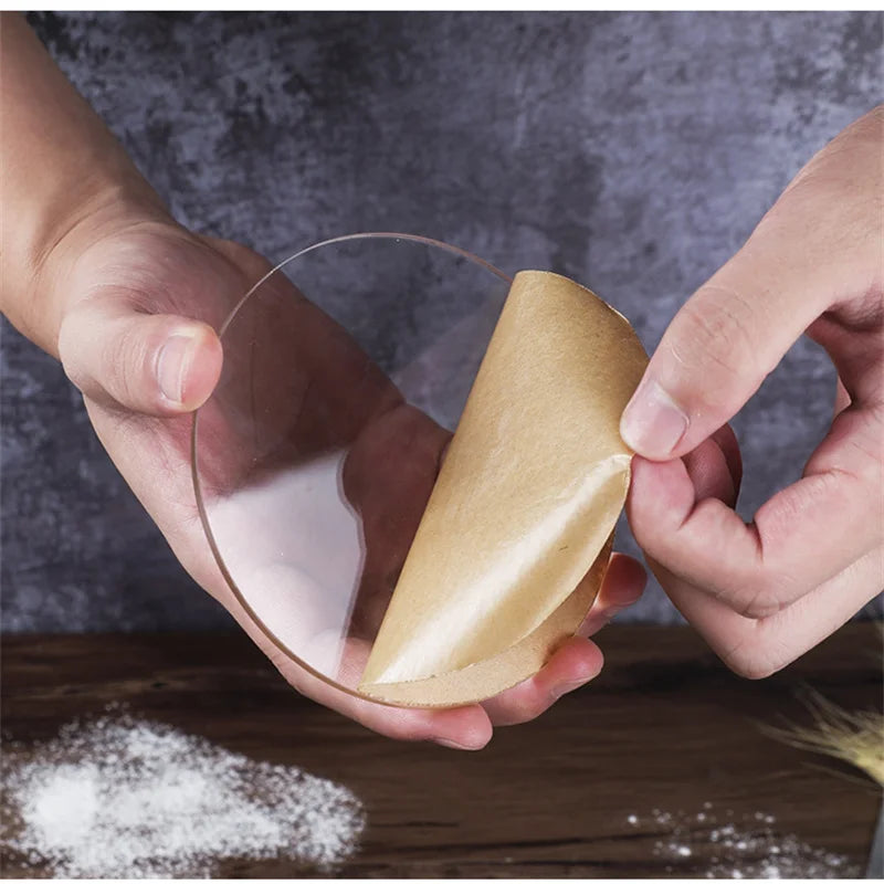 2er Set Runde Acryl Kuchen Discs Wiederverwendbare Kuchenplatten zum Dekorieren