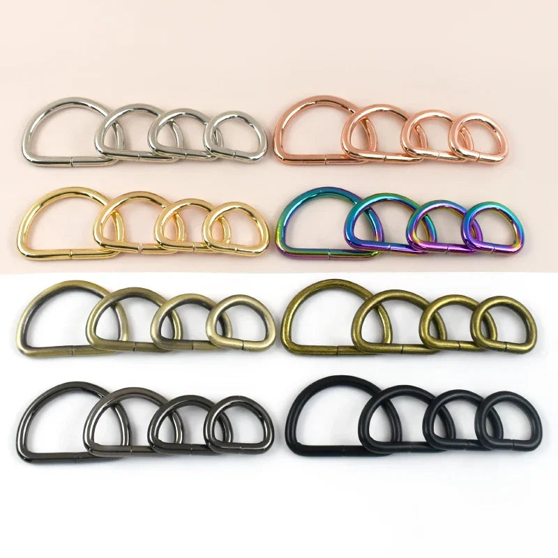 20-teiliges D-Ring Set Metall Schnallen in 7 Größen für Taschen Gürtel