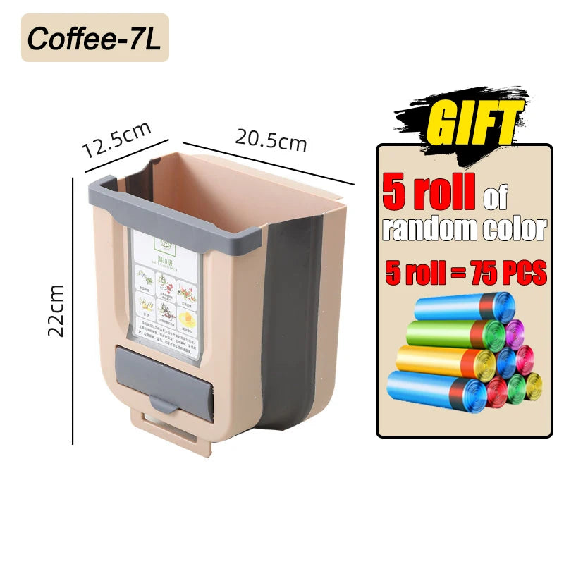 Faltbarer Wand-Mülleimer für Küche und Schrank zur platzsparenden Aufbewahrung