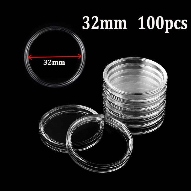 Durchsichtige Kunststoff-Münzkapseln in 21-45mm für sicheren Münzschutz