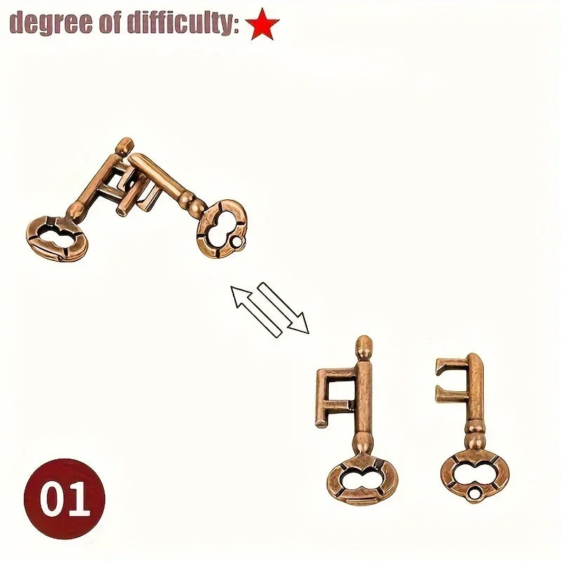 Herausforderndes 3D Metall-Puzzlespiel für Konzentration und Logik