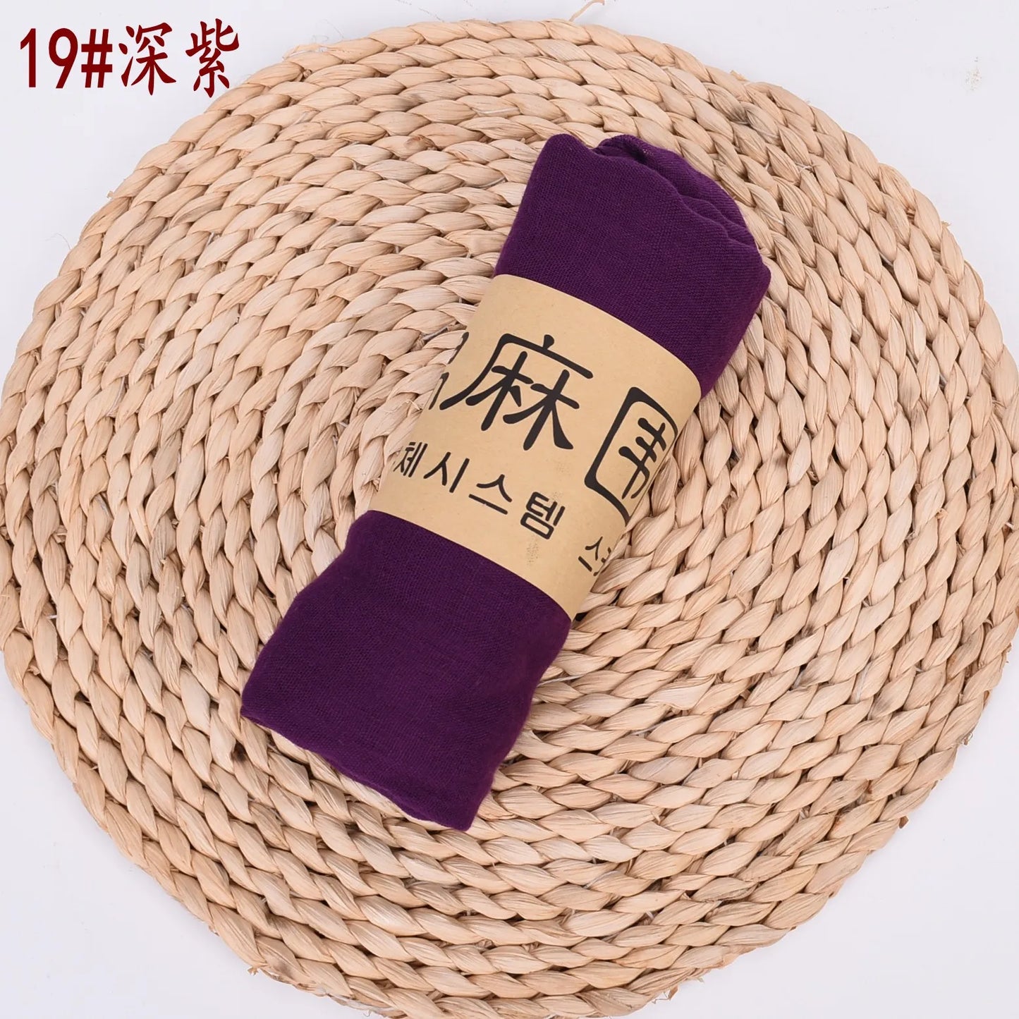 Damen Schal Baumwolle Leinen lang 90x180cm uni zart weich vielseitig