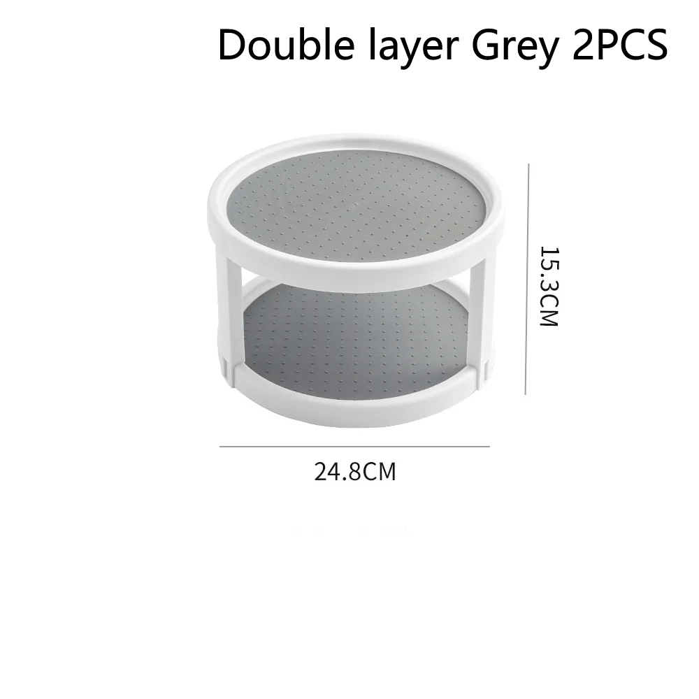 360 Grad drehbarer Gewürz Organizer Drehteller für Küche und Schreibtisch