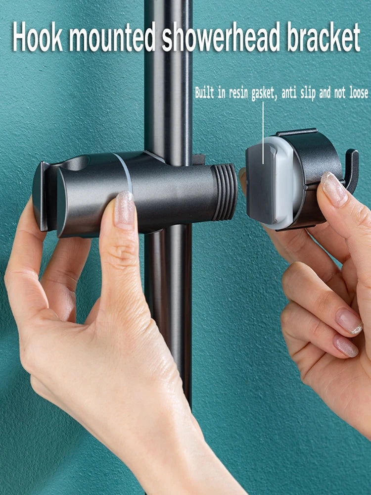 Einstellbarer Duschkopfhalter aus ABS Kunststoff mit Rotation und Schiene-Yabubest - Home & More