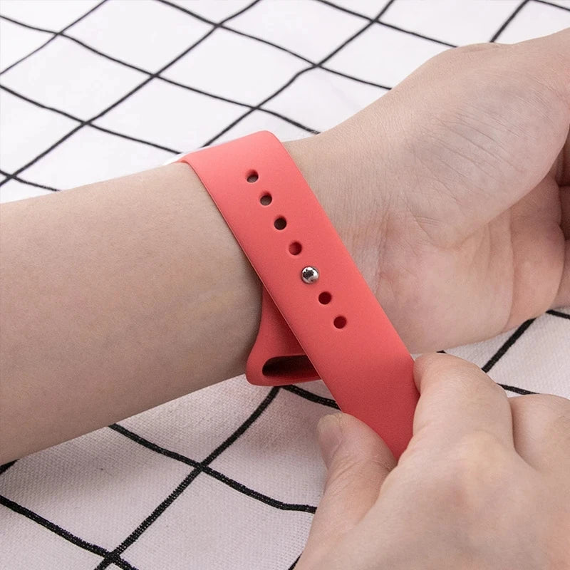 Silikon Armband für 38-49 mm Smartwatches kompatibel mit iOS Geräten