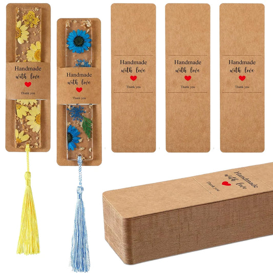 Kraftpapier Lesezeichenhalter für DIY-Verpackungen - 10/30/50 Stück Set