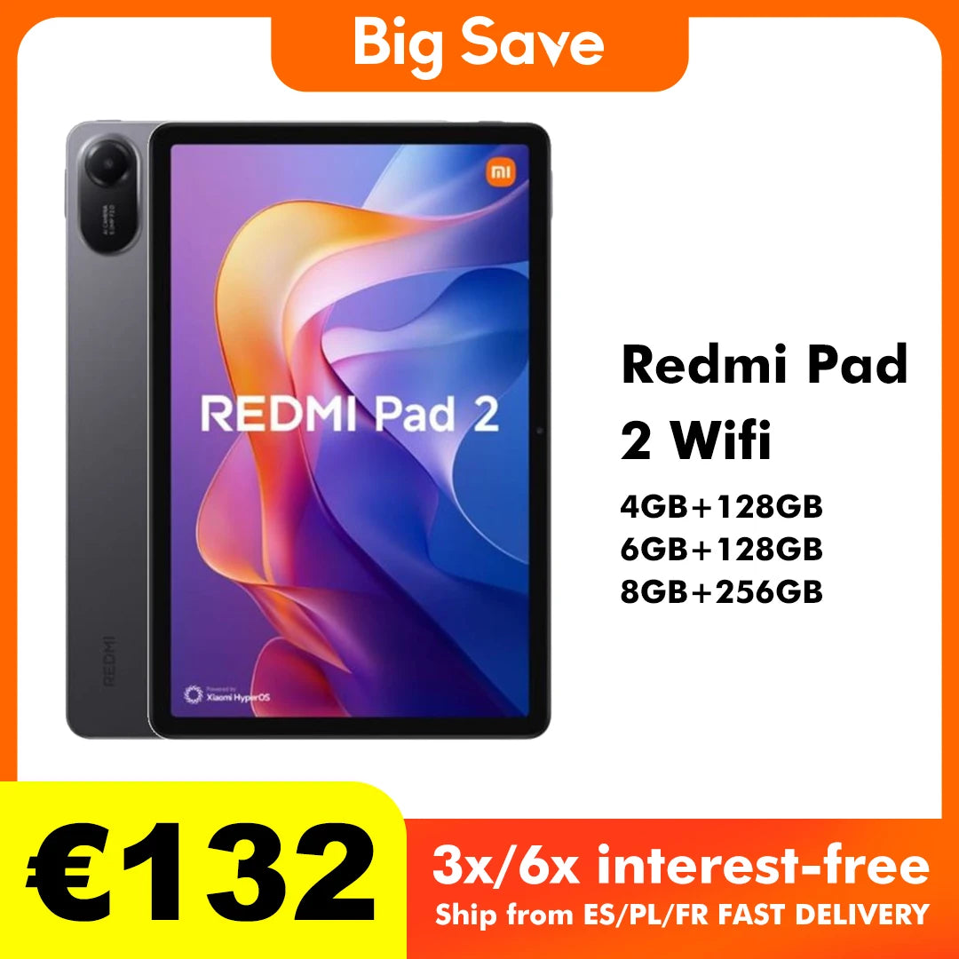 Xiaomi Redmi Pad 2 11" Tablet PC mit 4GB/128GB, 6GB/128GB oder 8GB/256GB