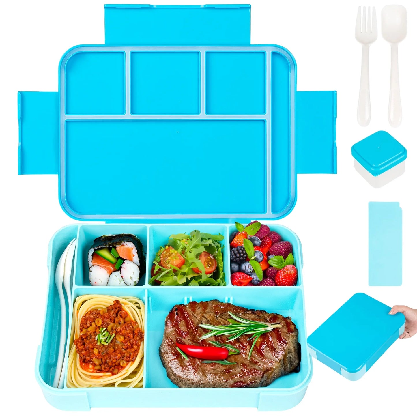 Niedliche Kinder Bento Box: 2-fach, Mikrowellengeeignet, Auslaufsicher