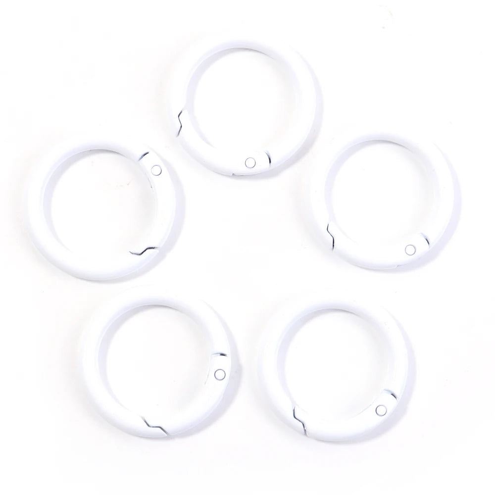 5-10Pcs Metall O-Ring Karabinerclips 25/35/41mm mit Federverschluss