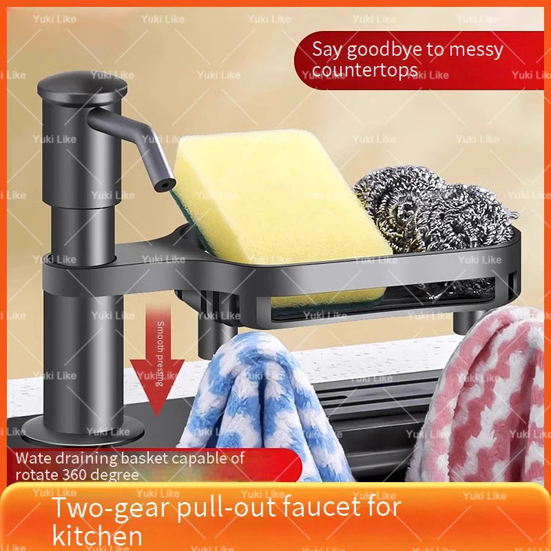 Edelstahl Waschbecken Seifenspender für Küche mit Pumpe - Verlängerungsrohr