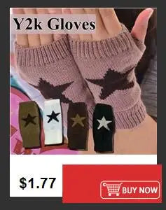 Warme gestrickte Halbfingerhandschuhe mit Sternmotiv