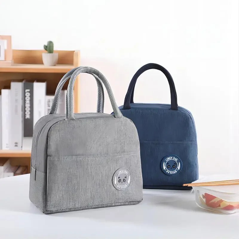 Praktische isolierte Lunchtasche mit Aluminiumfolie, mehrere Fächer, 23x21x13 cm
