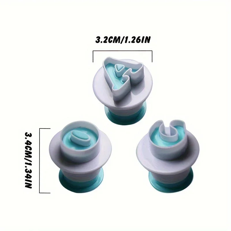 Ausstechformen Set Alphabet Zahlen für Kuchendeko Cupcake Fondant Backen