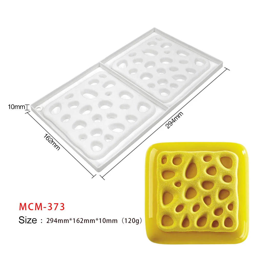 Geometrische Runde Silikonform für Mousse Kuchen und Desserts
