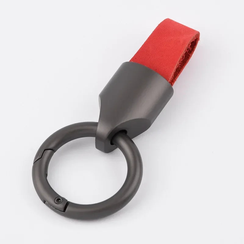 Gefrosteter Rindsleder Schlüsselanhänger mit Karabiner für Frauen und Männer