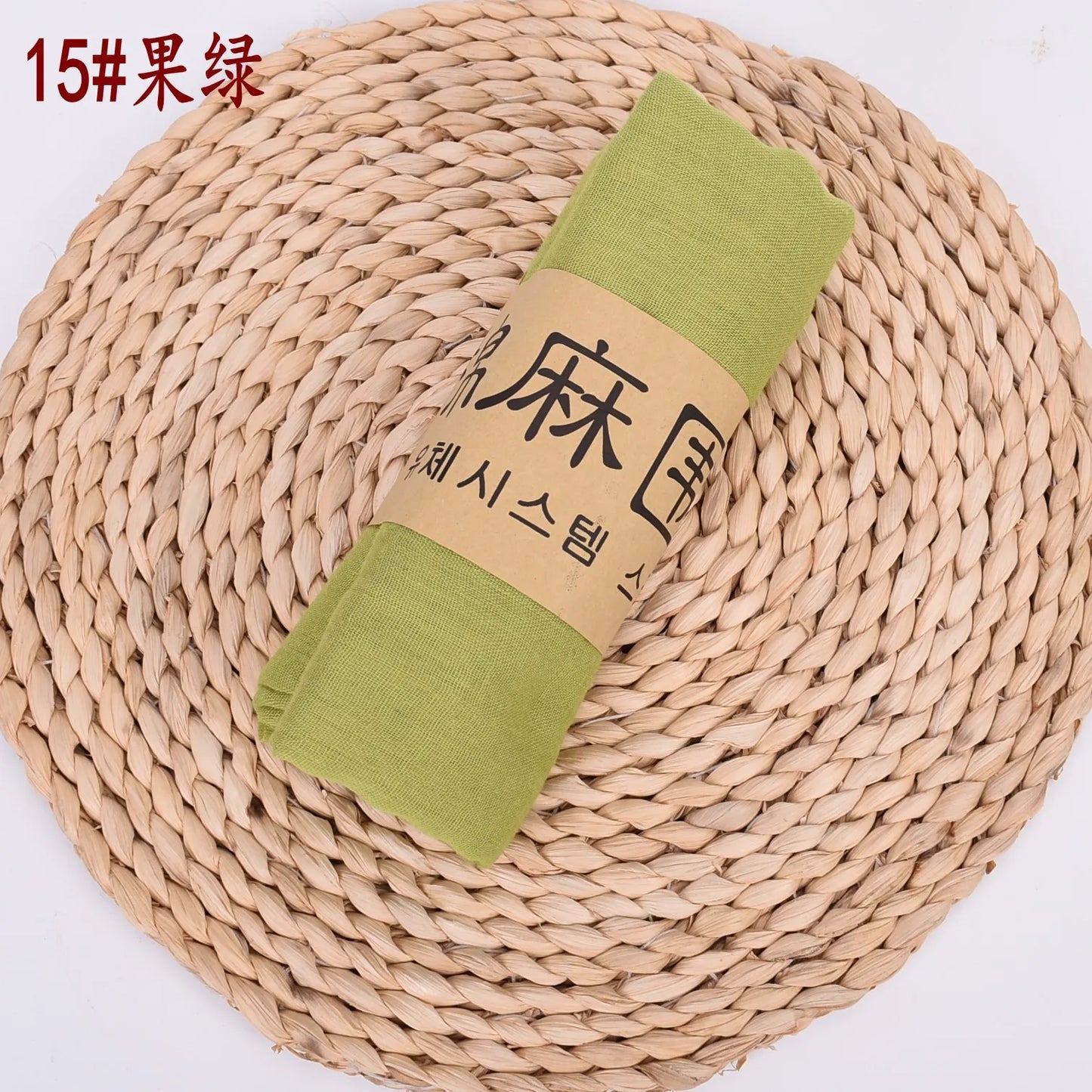 Damen Schal Baumwolle Leinen lang 90x180cm uni zart weich vielseitig