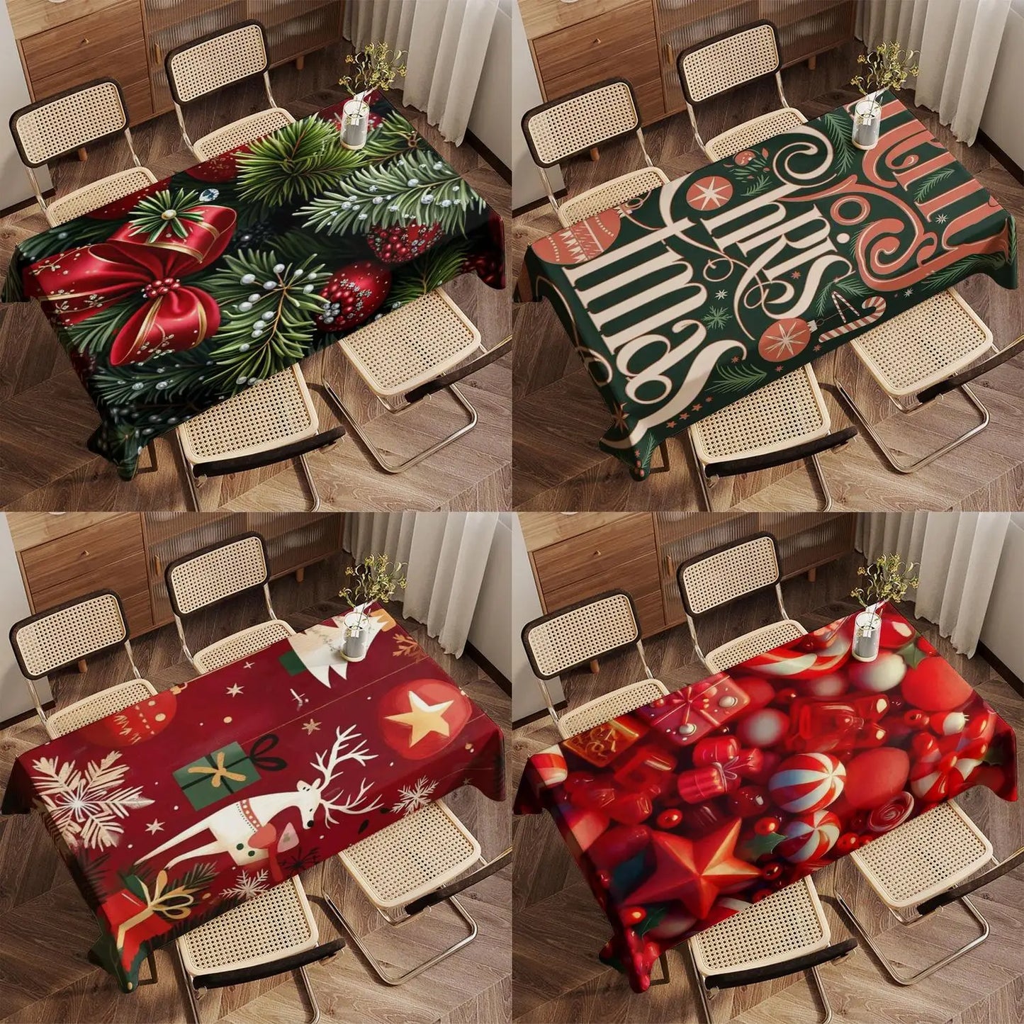 Wasserdichte gestreifte Tischdecke für Wohn und Partynutzung