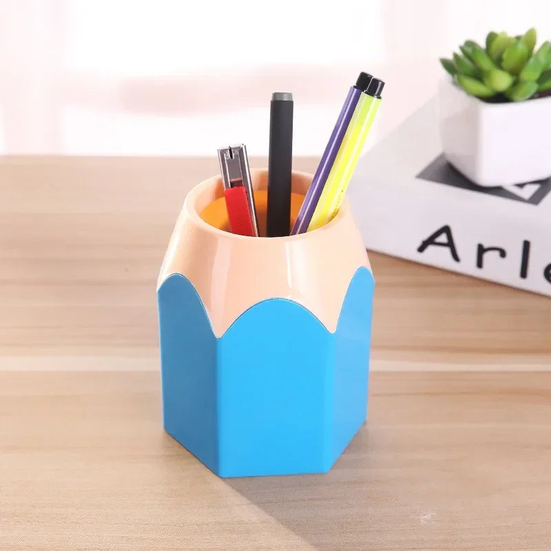 Kreativer quadratischer Stifthalter Kunststoff Organizer für Schule Büro