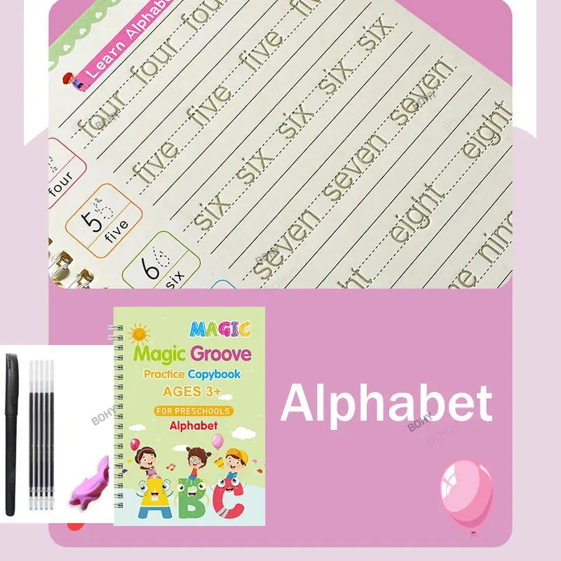 Wiederverwendbare Übungshefte zum Lernen von Kalligraphie und Zah