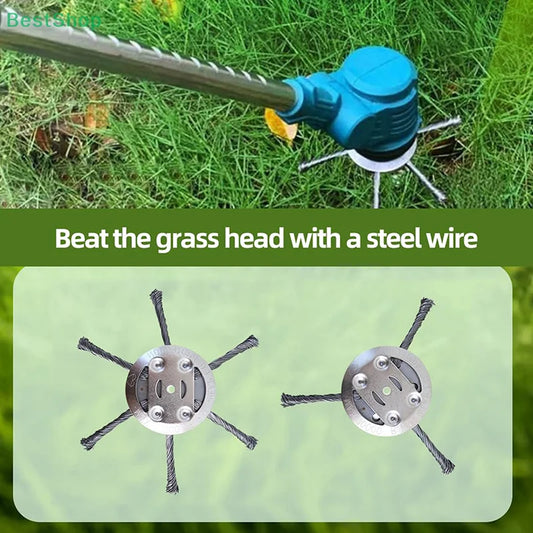 Universeller Stahldraht-Rasentrimmerkopf 3/6 Cutter für Hausgarten