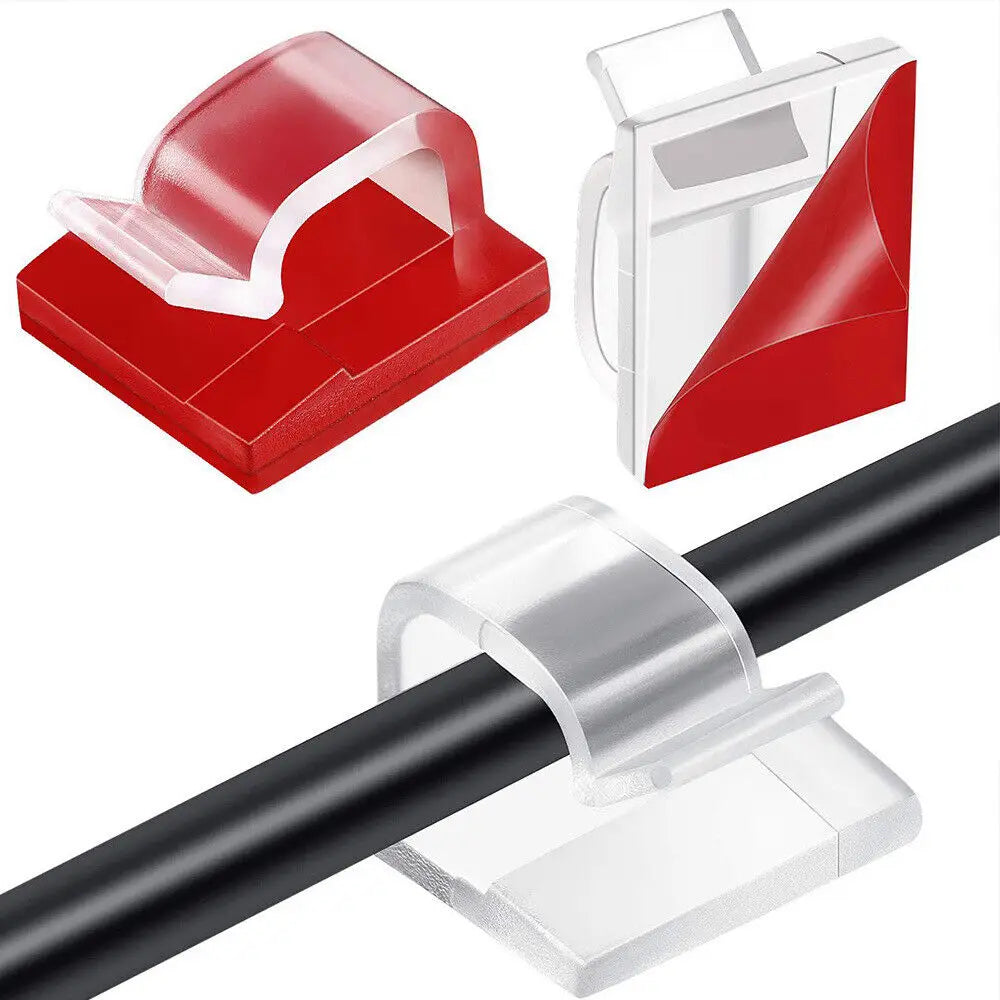 40 Stück selbstklebende Kabelclips für sauberes Kabelmanagement zuhause