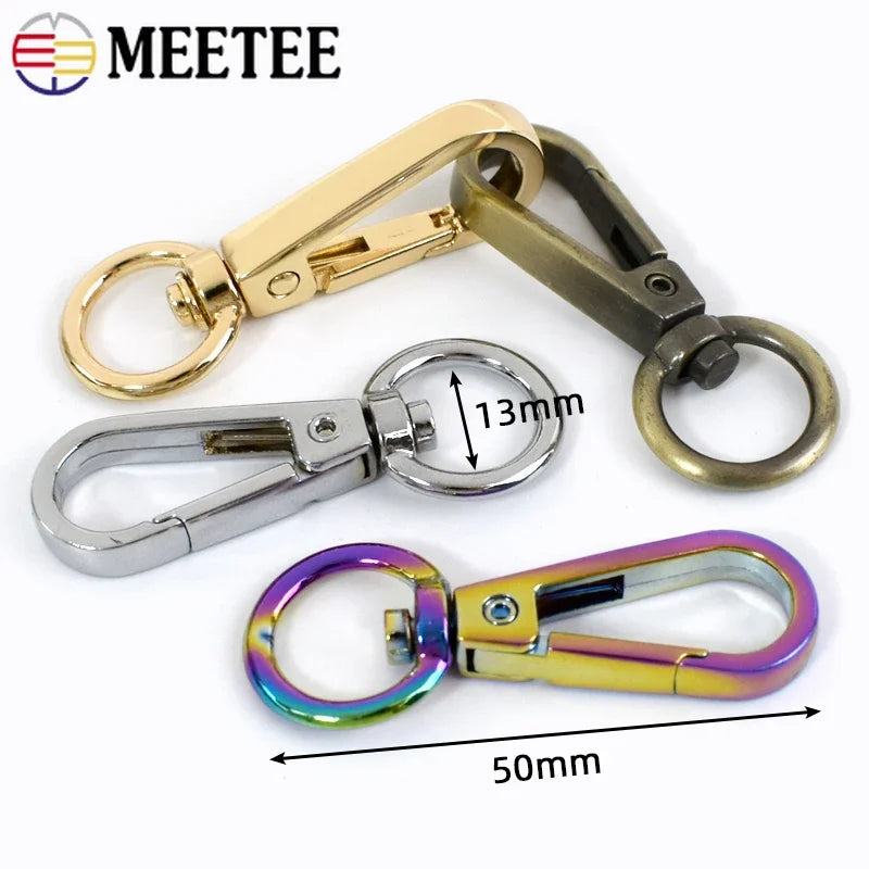 13x50mm Metall Karabiner Clips Schnallen Schlüsselringe 5 10 20 Stück