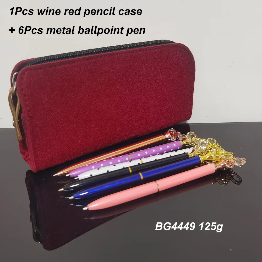 Filz Feder mäppchen 19,5 cm Schüler Stift Tasche Büro Lagerung