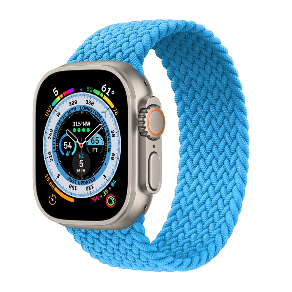 Geflochtenes Solo Loop Ersatzarmband für Smartwatch 38-49mm Unisex