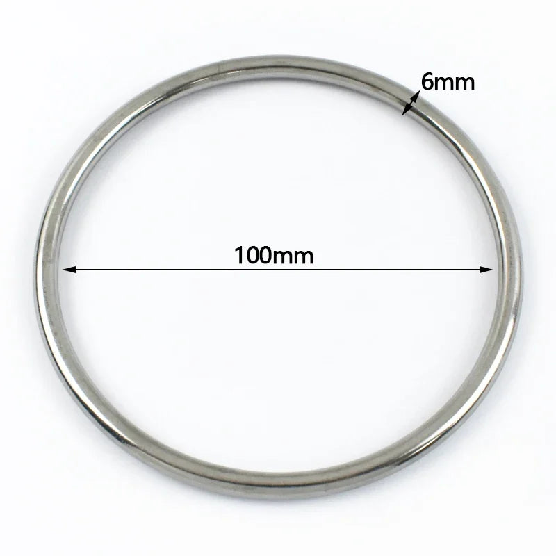 2 oder 5 Edelstahl O-Ring Verbindungsschnallen 15-100 mm für Taschen