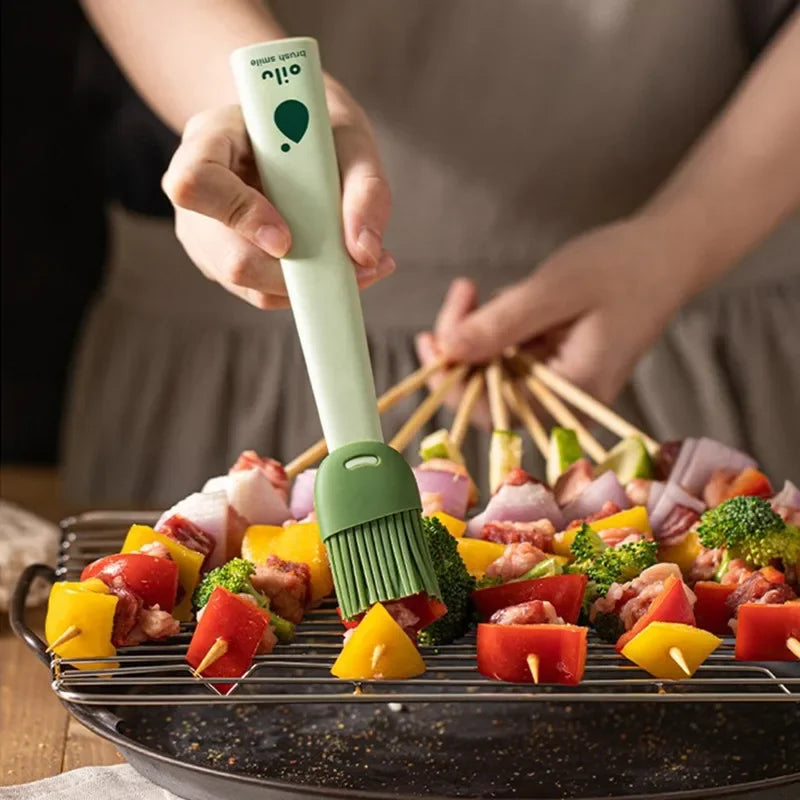 2er-Set hitzebeständige Silikon Öl Pinsel für Grill, Backen - Kochen