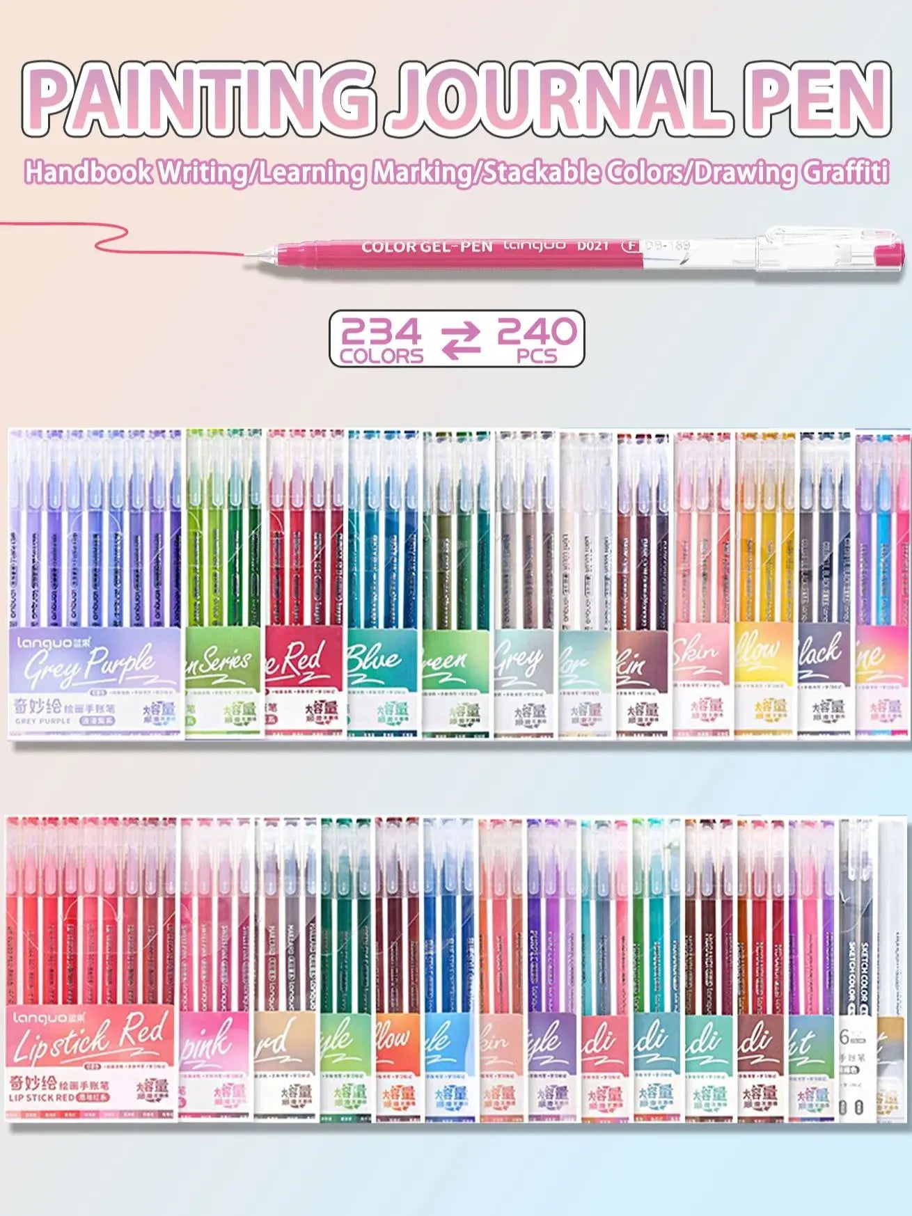 Gelstift Set 27-207 Farben – Zeichenstifte für Schule & Kreatives-Yabubest - Home & More