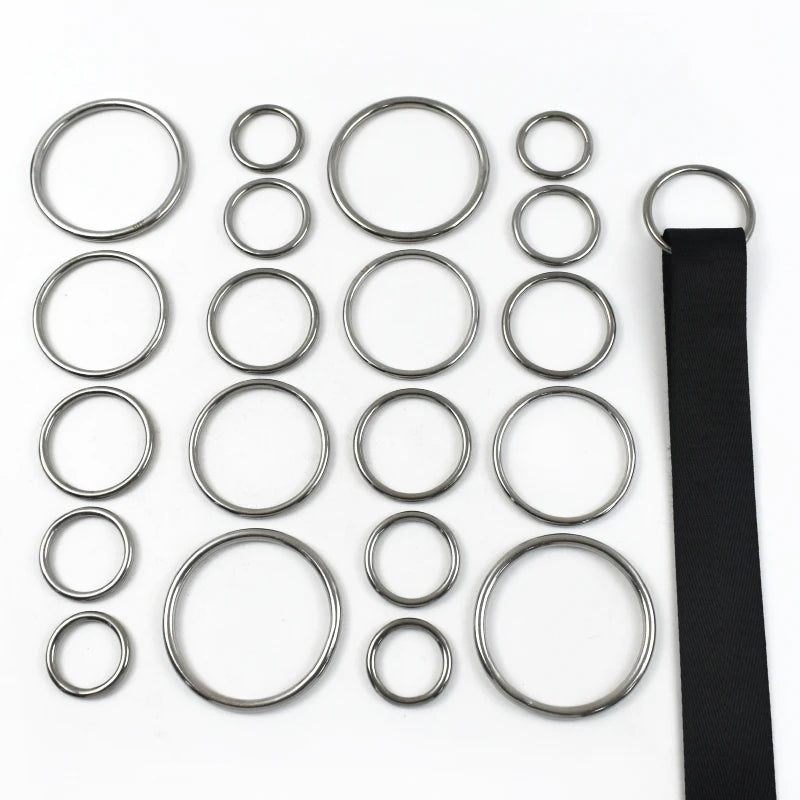 Edelstahl O-Ring Schnallen 15-100mm für Taschen Gurtband Schlüsselanhänger