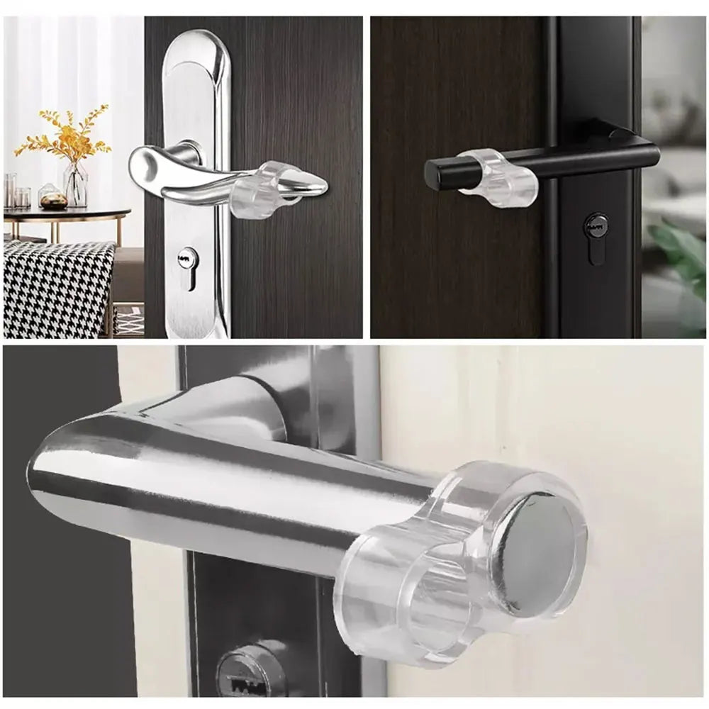 Transparenter PVC Türstopper für Griffe 2 oder 4 Stück Wandschutz