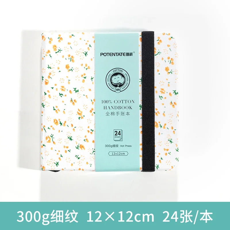 Kreatives Aquarellskizzenbuch 24 Blatt 300g Baumwolle, quadratisch 12x12 cm