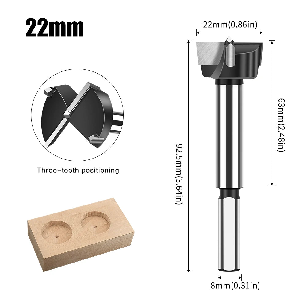 Präziser Hartmetall Forstner Bohrer 12-60mm für Holzbearbeitung