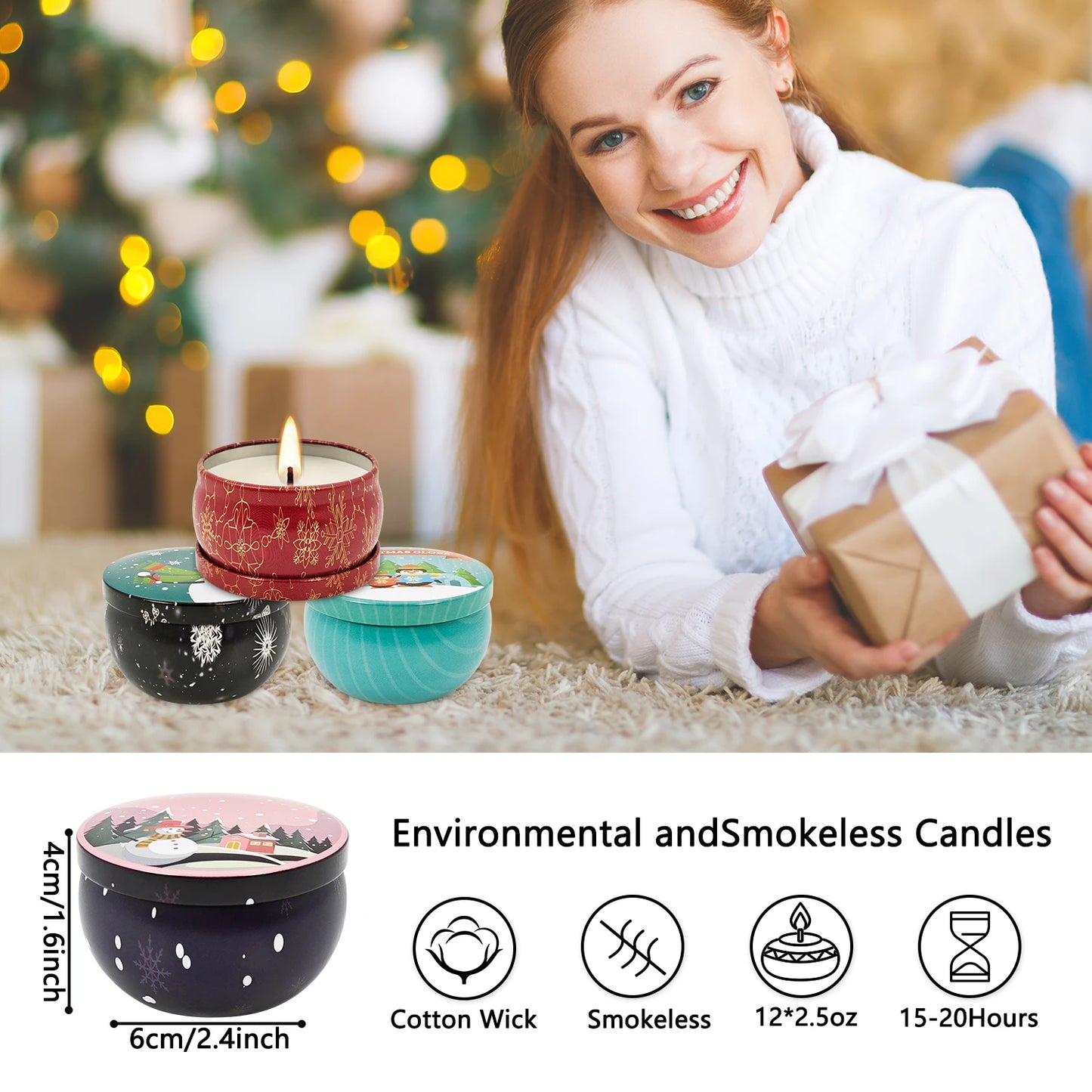 6/12 Packungen Duftkerzen für festliche Anlässe-Yabubest - Home & More