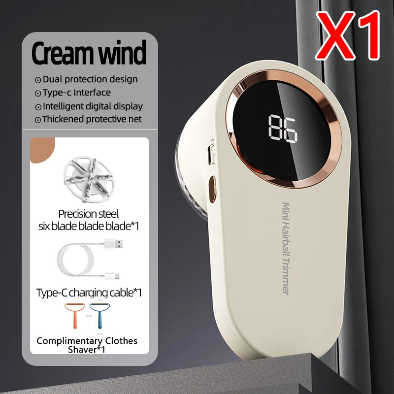 Tragbarer elektrischer Lint Remover mit USB Ladefunktion und Hochgeschwindigkeitsmotor