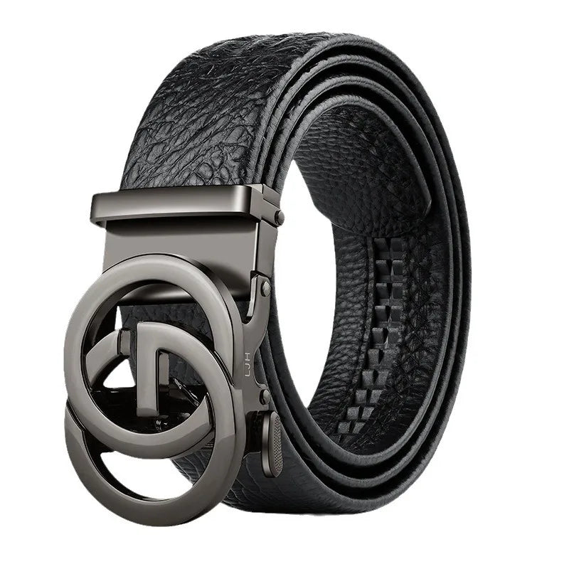 Automatische Gürtelschnalle Herren 3,5 cm in Gold Silber Schwarz – Stil - Komfort