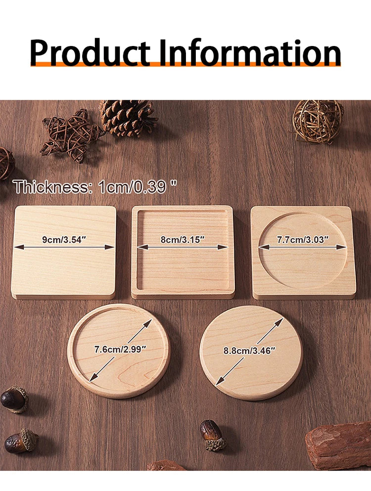 Holzuntersetzer für Getränke aus nachhaltigem Holzmaterial - Yabubest - Home & More