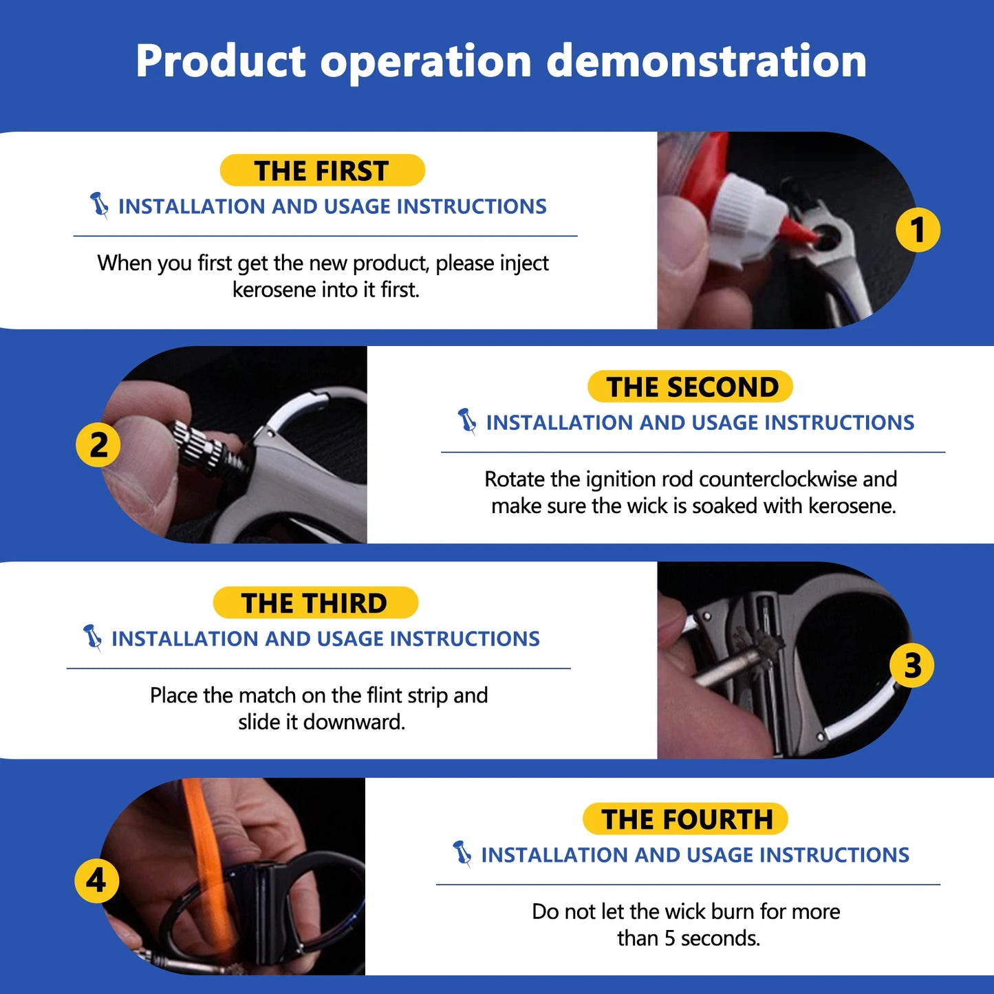 Multifunktionaler Schlüsselanhänger Feuerstarter winddicht tragbar Camping