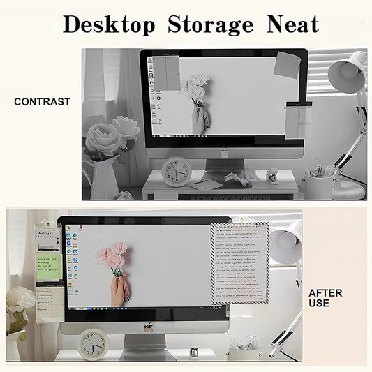 Transparentes Monitor Memo Board Computer Seitenpanel (1 oder 2 Stück)