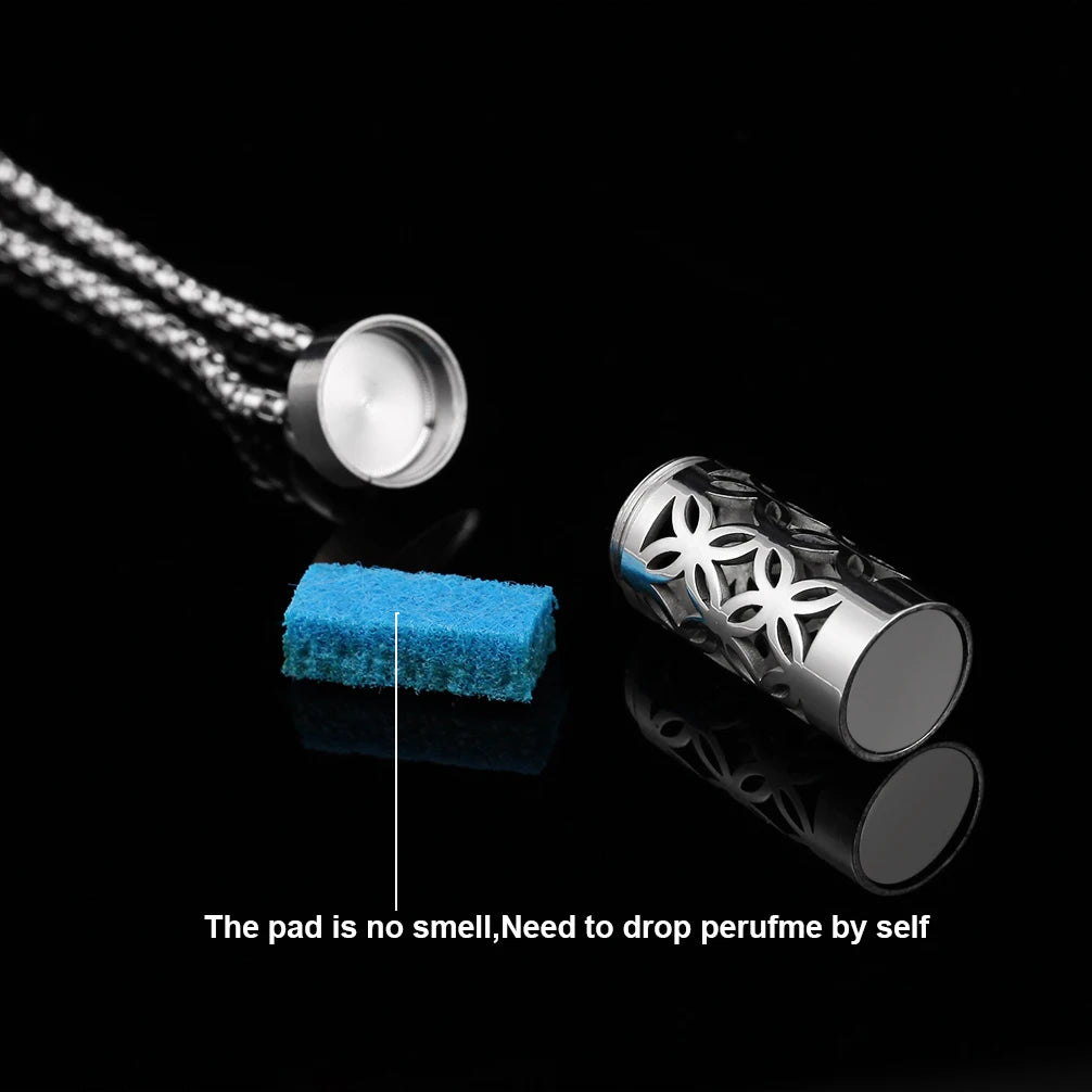 Edelstahl Aromatherapie Anhänger mit Engelsflügel Design