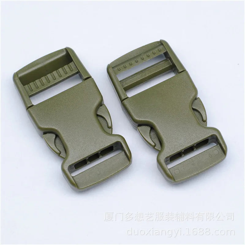 2x Kunststoff Schnallen doppelt verstellbar 20-50mm für Rucksack Gürtel