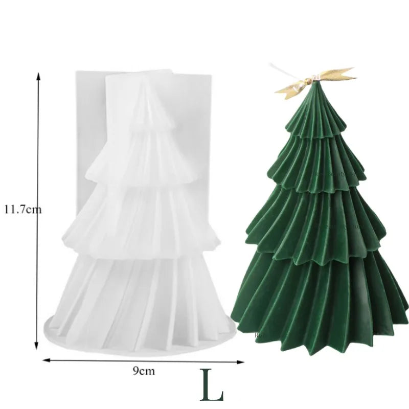 3D Weihnachtsbaum Silikonform für kreative DIY Kerzen und Dekorationen