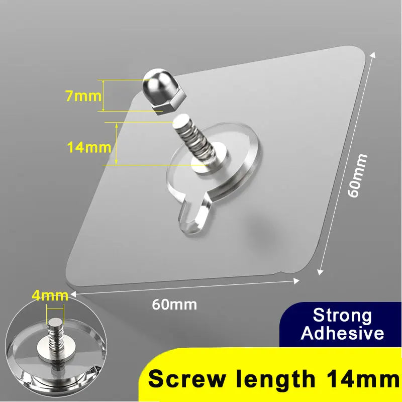 Selbstklebende Schrauben-Wandhaken 2-10 Stück für vielseitige Wandmontage