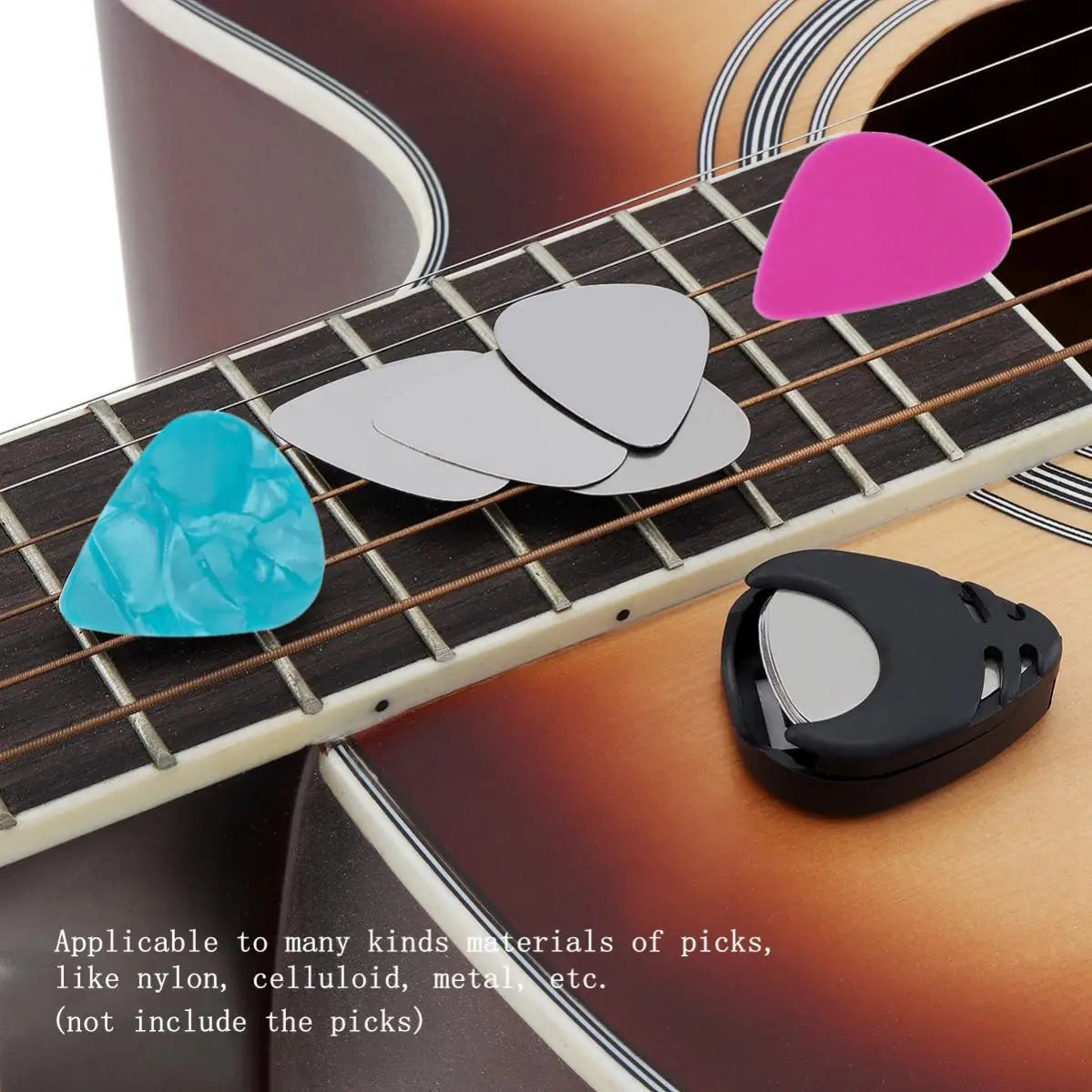 5er Set selbstklebende Plektrumhalter für Gitarre Bass Ukulele