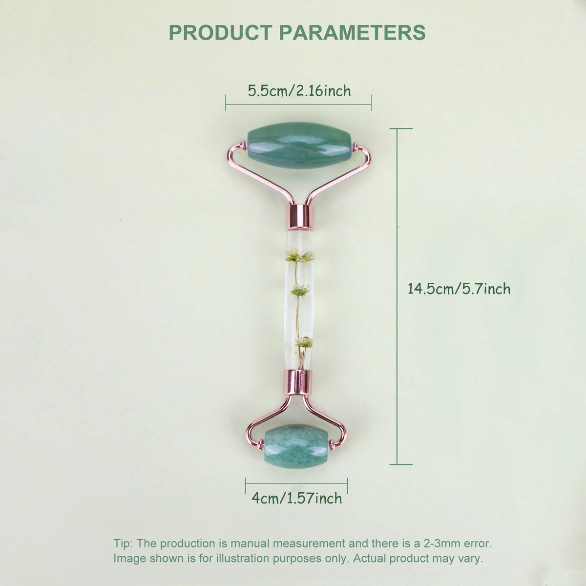 Natürlicher Jade Roller für Gesichtsmassage - Hautpflege – Anti-Aging Wirkung