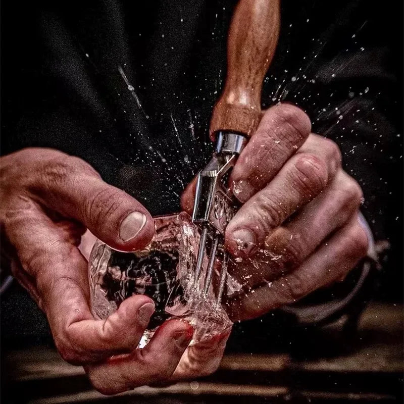 Drei-Zinken Schädel Eis Pick aus Edelstahl für Bar und Barkeeper